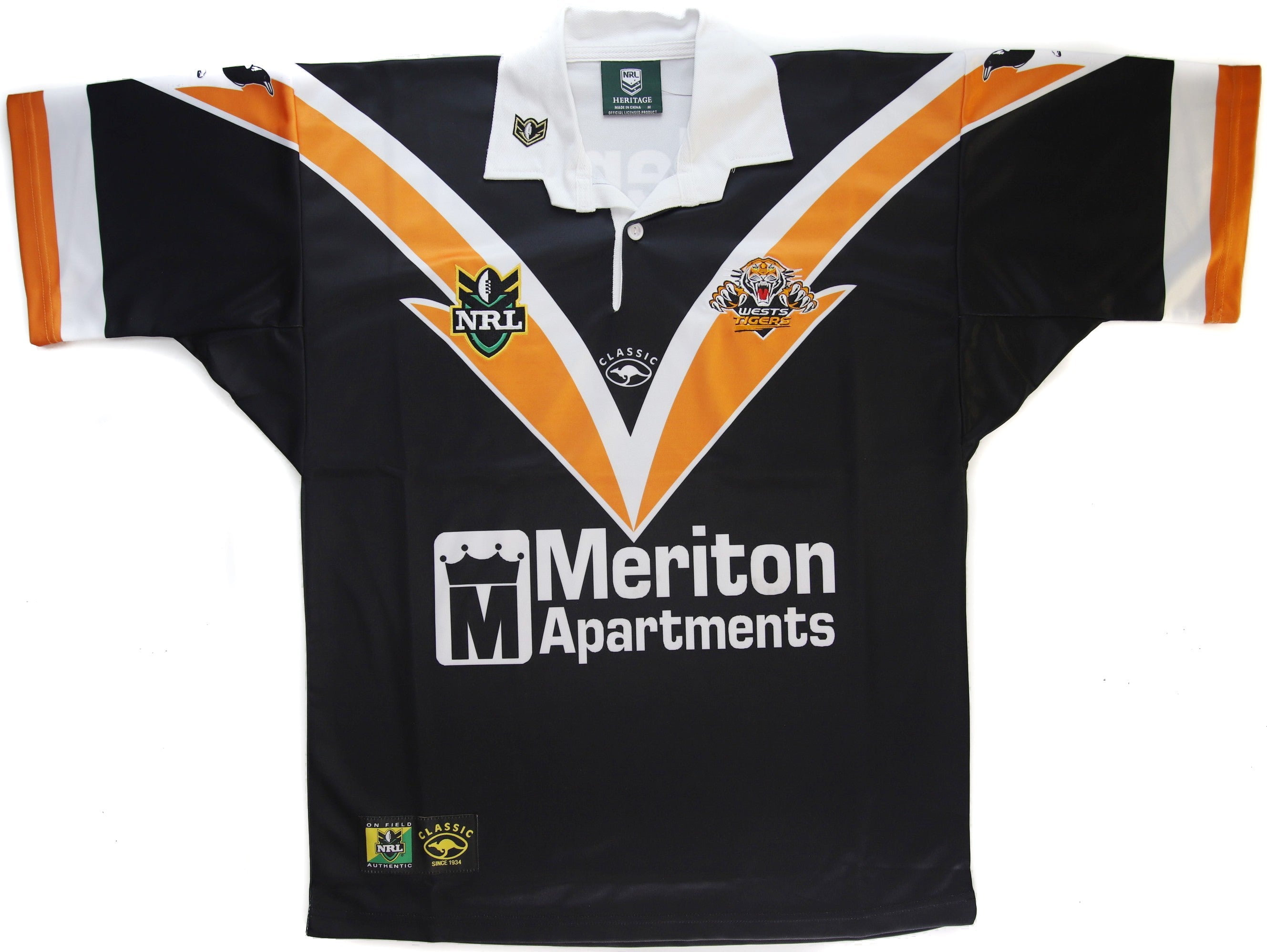 NRL West Tigers Men s Retro Hertiage Rugby Polo 2000