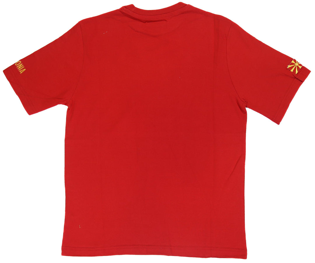 Country Clothing Macedonia Men's Red With Yellow Writing Tee