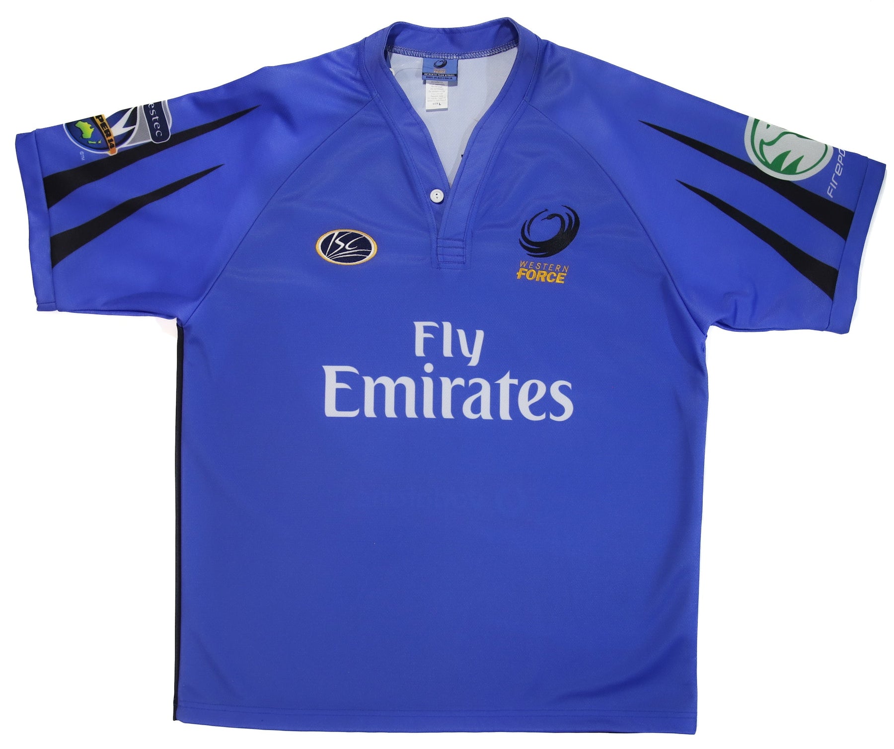 SUPER RUGBY WESTERN FORCE JERSEY UK size (LARGE) BLK 超カッコイイ from UK R67 BLK western force rugby training t-shirt