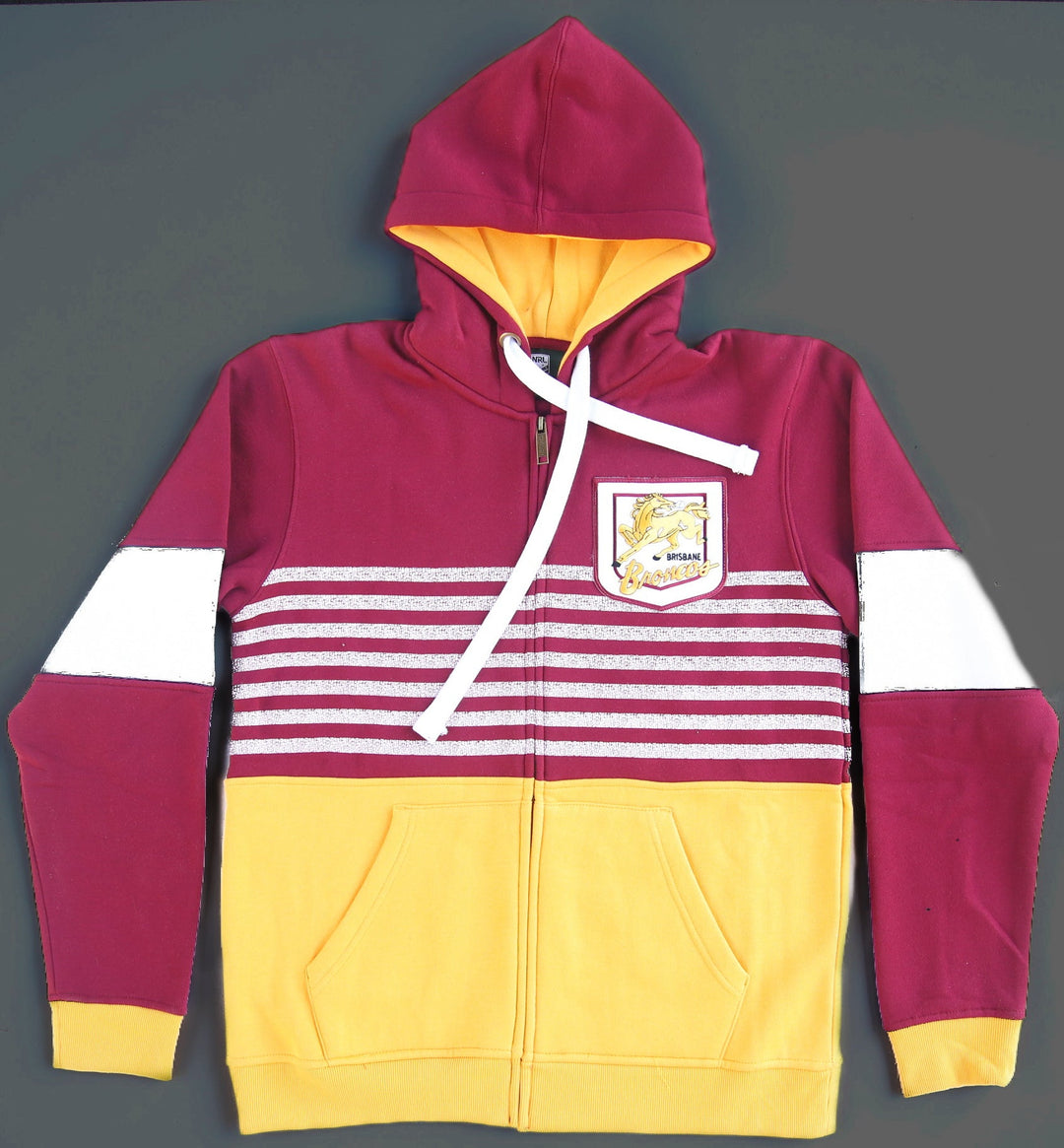 NRL Brisbane Broncos Men's Retro Heritage Fleece Hoodie
