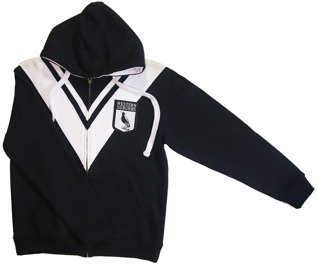 NRL Western Suburbs Magpies Men's Retro Heritage Fleece Hoodie